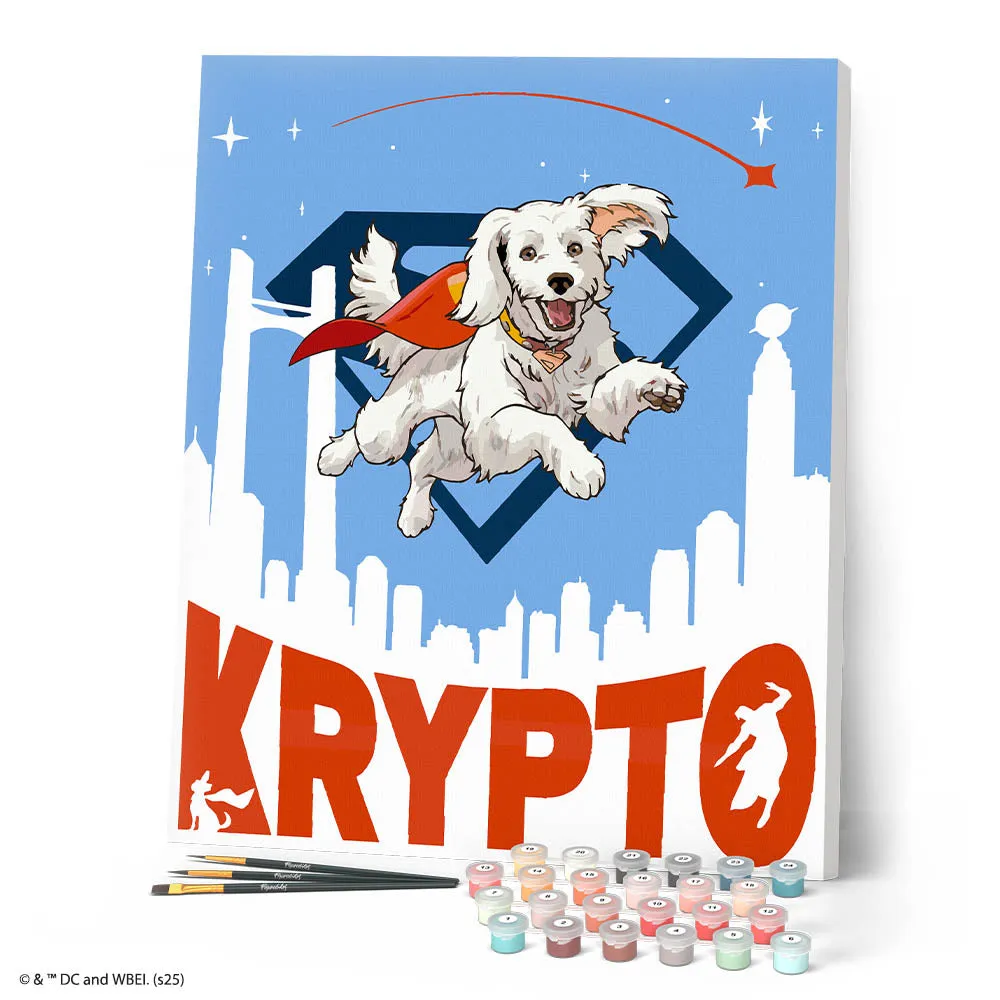 Figured'Art Superman Vliegende Krypto schilderen op nummer 40x50 cm