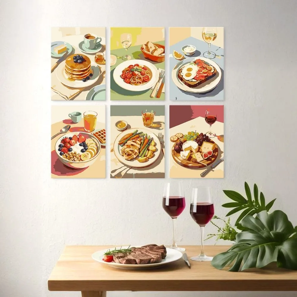 Figured'Art Mini Serie Gastronomische momenten schilderen op nummer 6x 15x20
