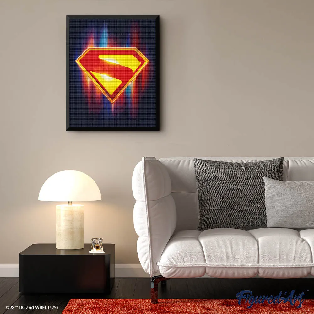Figured'Art Superman-schild diamond painting 40x50 cm vierkant