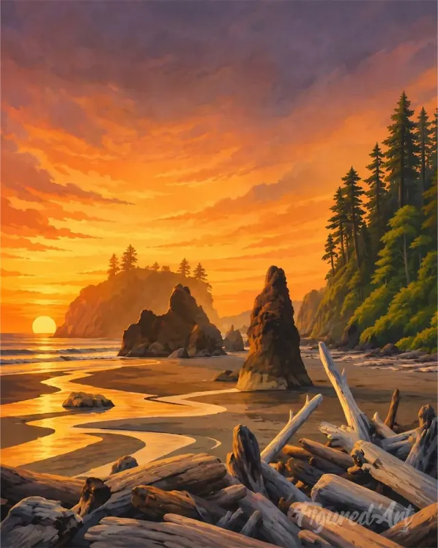 Figured'Art Olympic National Park diamond painting Washington