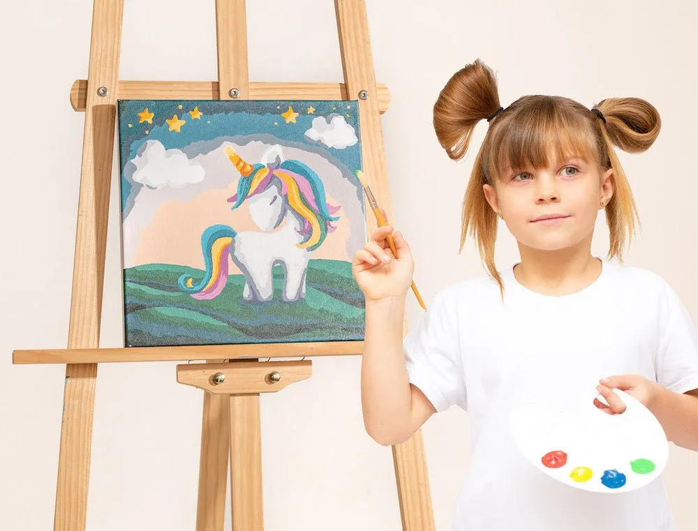 Craft Buddy Unicorn Stars schilderen op nummer canvas 30x30cm