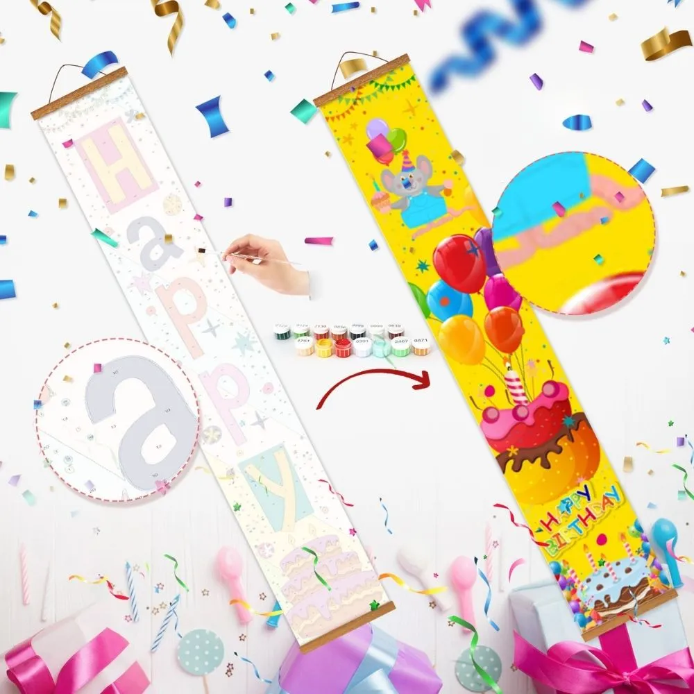 Figured'Art Ballon-Feston deur banner schilderen op nummer 20x120cm