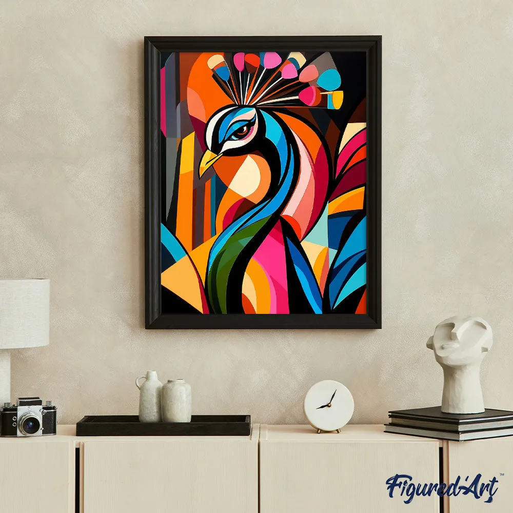 Figured'Art Gedurfd Abstract Pauw 1 schilderen op nummer 40x50cm kleurrijk
