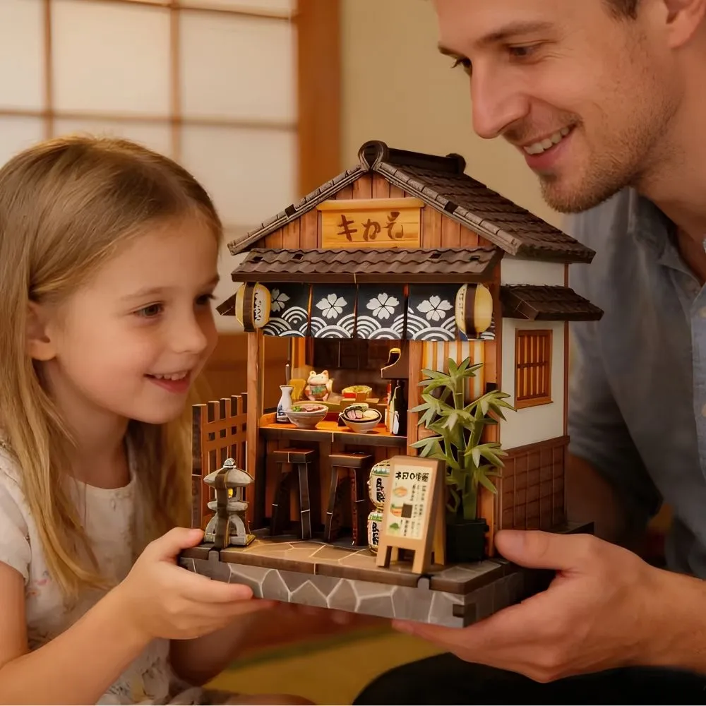 Figured'Art Miniatuurhuisjes Noren Bistro 3D puzzel met led