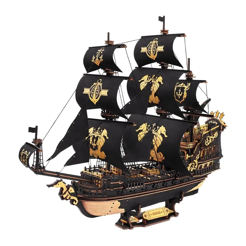 Figured'Art Zeepaardschip 3D puzzel hout 603 stukjes schip