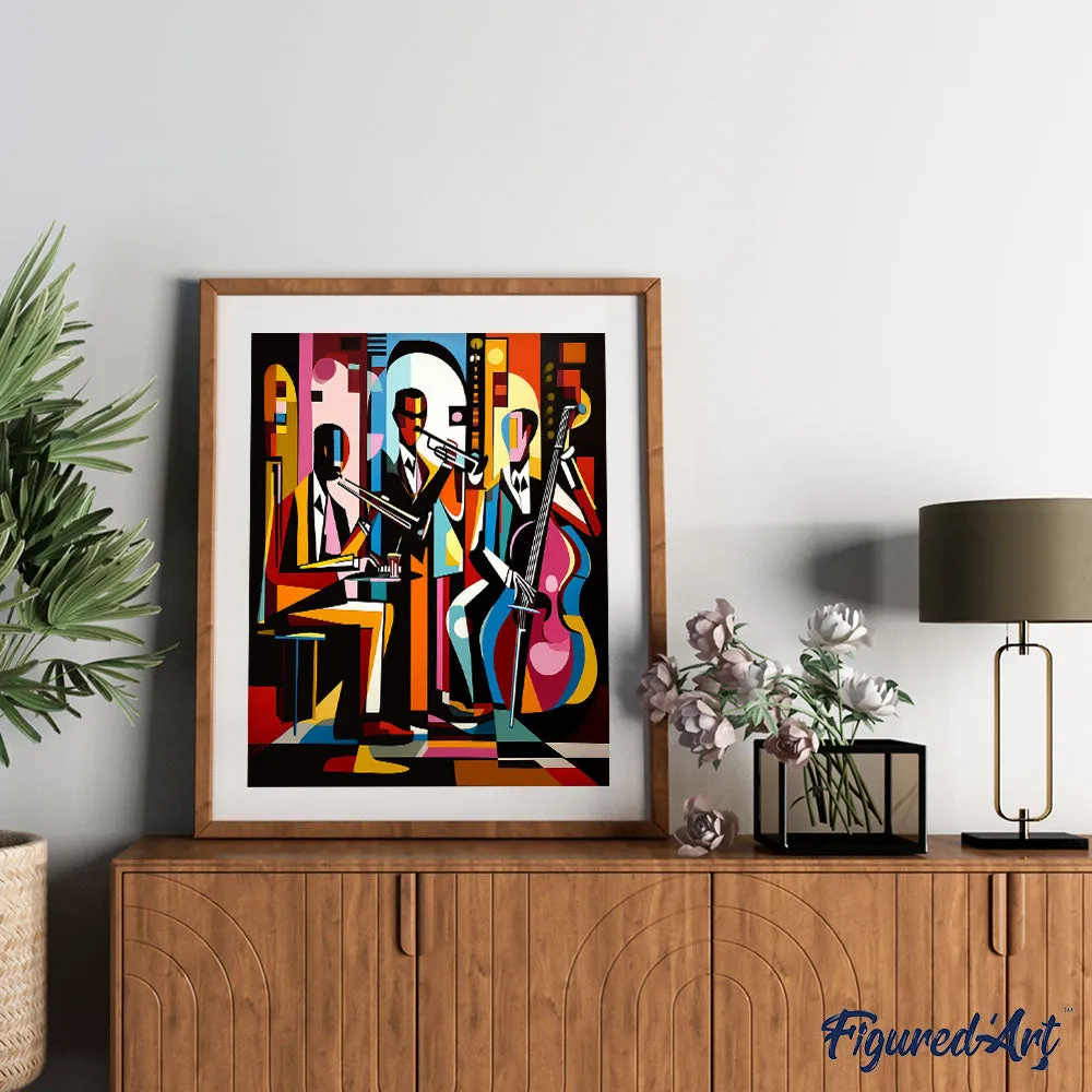 Figured'Art Jazzband schilderen op nummer 40x50 cm abstract