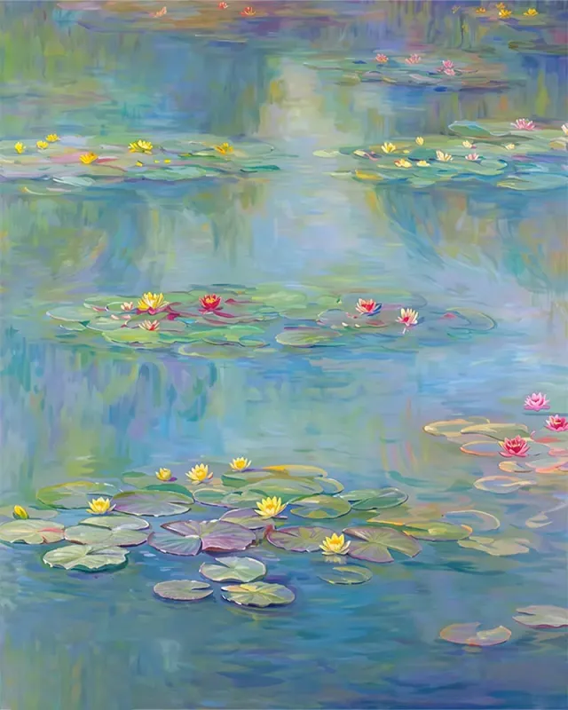 Figured'Art Monet Waterlelies 1908 Diamond Painting 40x50 cm