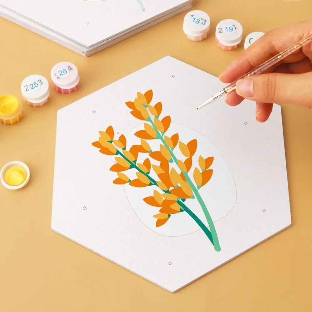 Figured'Art Delicate bloemblaadjes mini schilderen op nummer 6 stuks