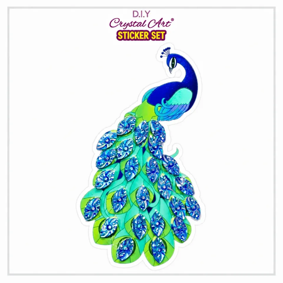 Craft Buddy Crystal Art Pauw motiefsticker 8-10 cm