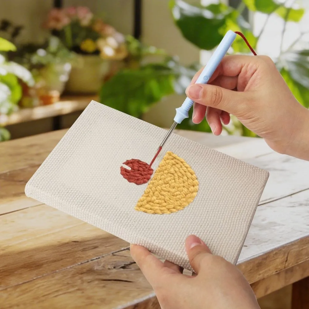 Figured'Art Dessertliefhebber 2 punch needle set 4 stuks 15x20 cm