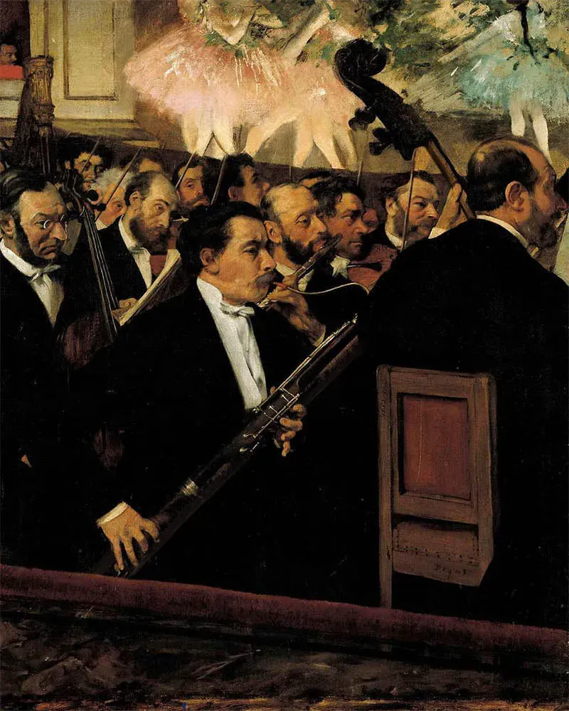 Figured'Art Het orkest in de opera Degas schilderen op nummer 40x50 cm