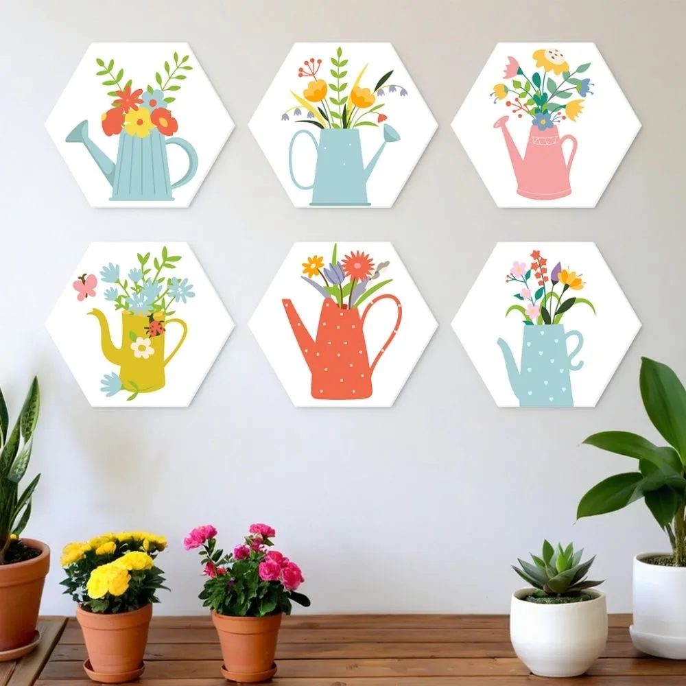 Figured'Art Mini Serie Bloemen uit de gieter 2 schilderen op nummer 6 stuks bloemen