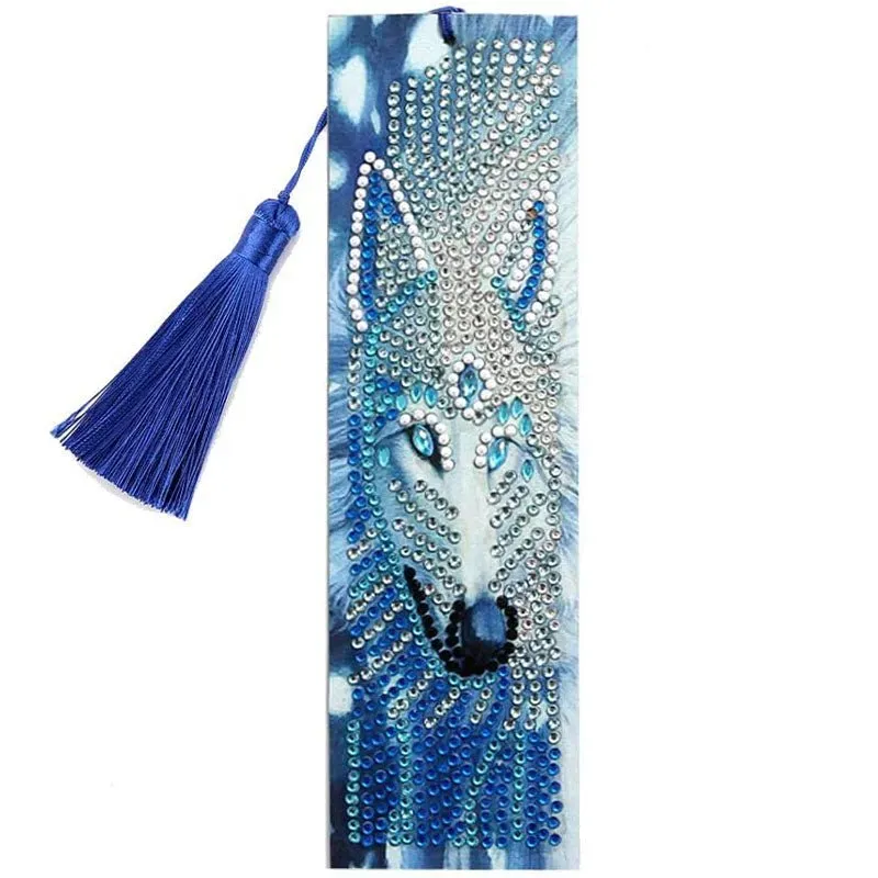 Figured'Art Wolf diamond painting bladwijzer 21x6 cm glans
