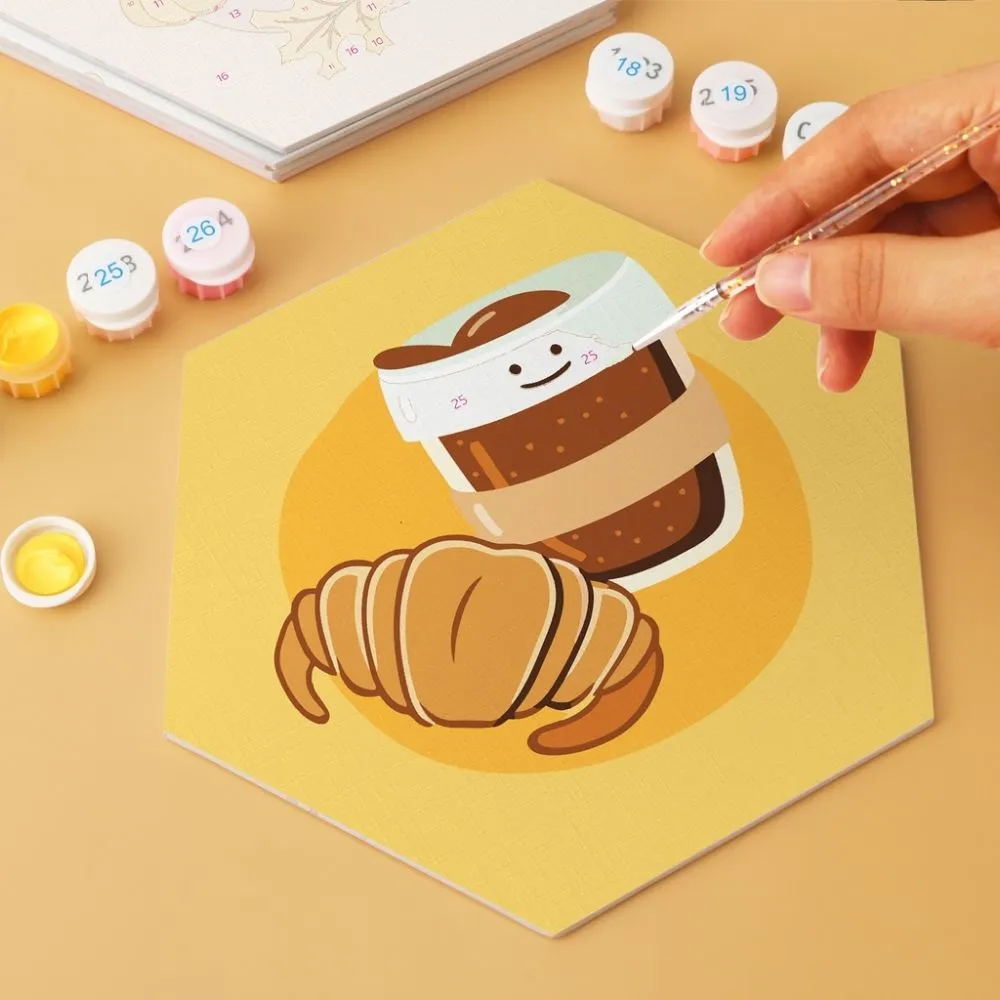 Figured'Art Heerlijke ochtenden mini schilderen op nummer 6 stuks