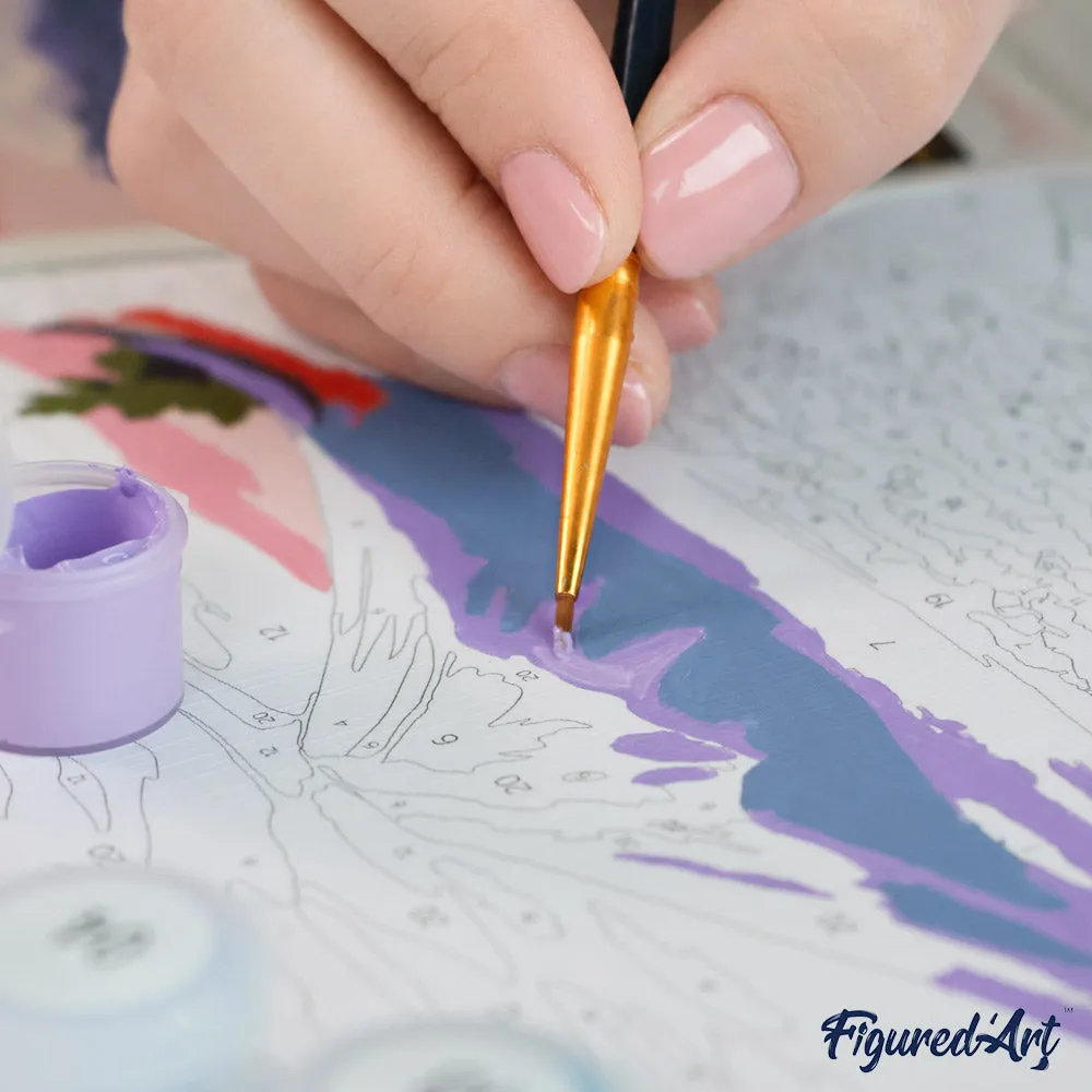 Figured'Art Fuji-pagode schilderen op nummer cadeauset 24,5x32,5 cm