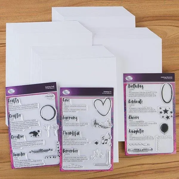 Craft Buddy Defining Stamps stempelset 3x A5 met 100 vellen