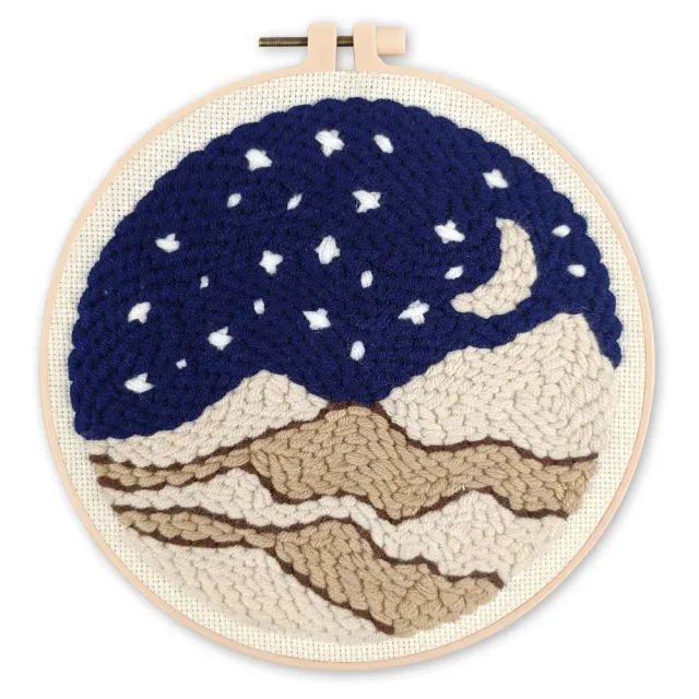 Figured'Art Punch Needle pakket Woestijnnacht 20x20cm wol