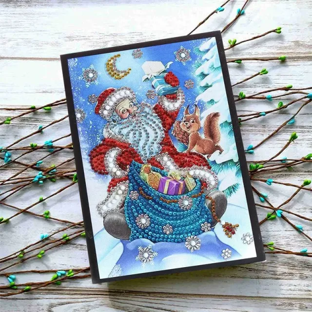 Figured'Art Kerstman Diamond Painting Boek A5 50 pagina's Rond