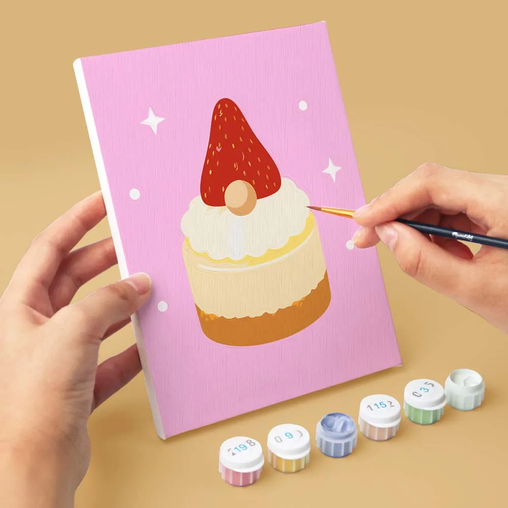 Figured'Art Mini Kerstcupcakes schilderen op nummer 6x 15x20 cm