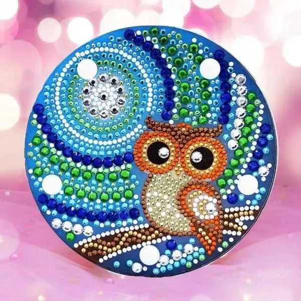 Figured'Art Uil led lamp diamond painting 15cm rond
