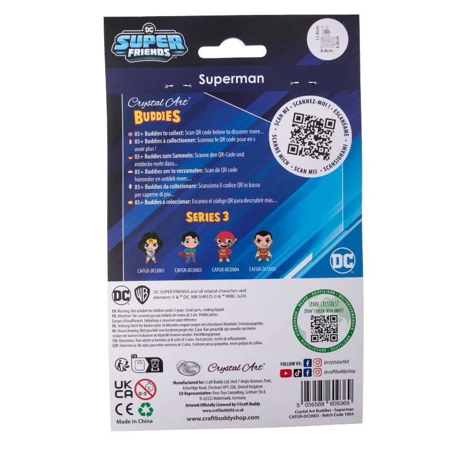 Craft Buddy Superman Crystal Art Buddies figuur diamond painting