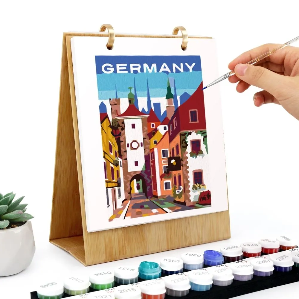 Figured'Art Reizen door de Wereld schilderen op nummer kalender 2027