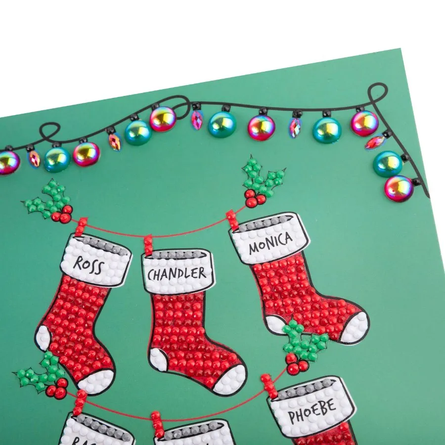 Craft Buddy Crystal Art Holiday Cheer Friends kaart 18x18 cm
