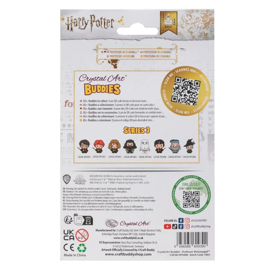 Craft Buddy Crystal Art Buddies McGonagall diamond painting figuur 11cm