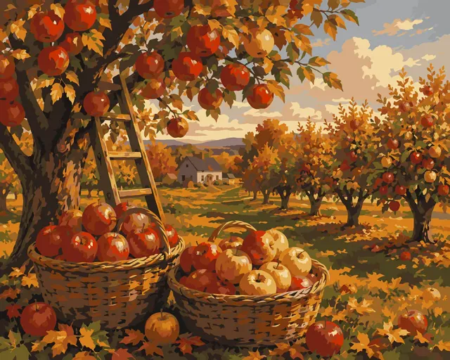 Figured'Art Oogst in de Appelboomgaard schilderen op nummer 40x50cm