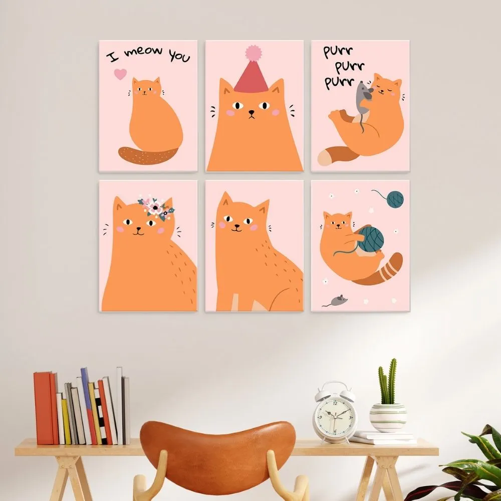 Figured'Art Mini Serie Purrfecte dag schilderen op nummer 15x20 6 stuks