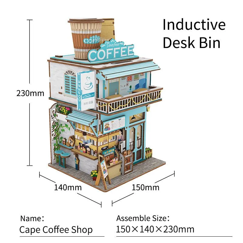 Figured'Art Cape Koffiewinkel miniatuurhuisje 24x15x14cm 159 delen