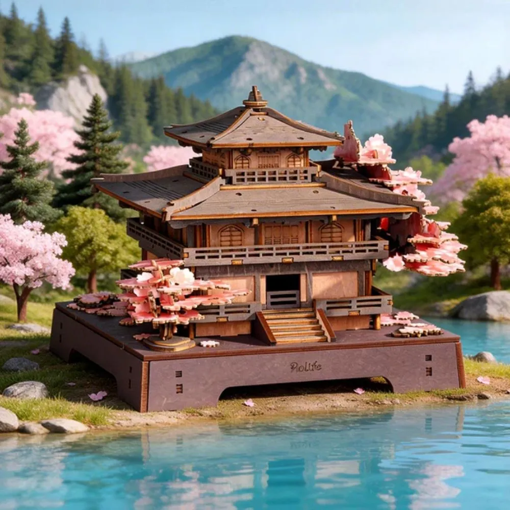 Figured'Art 3D Puzzel Sakura-paviljoen 235 stukjes hout