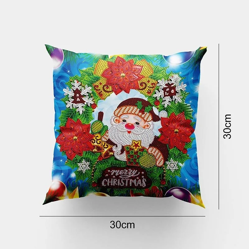 Figured'Art Kerst Kabouter diamond painting kussenhoes 30x30