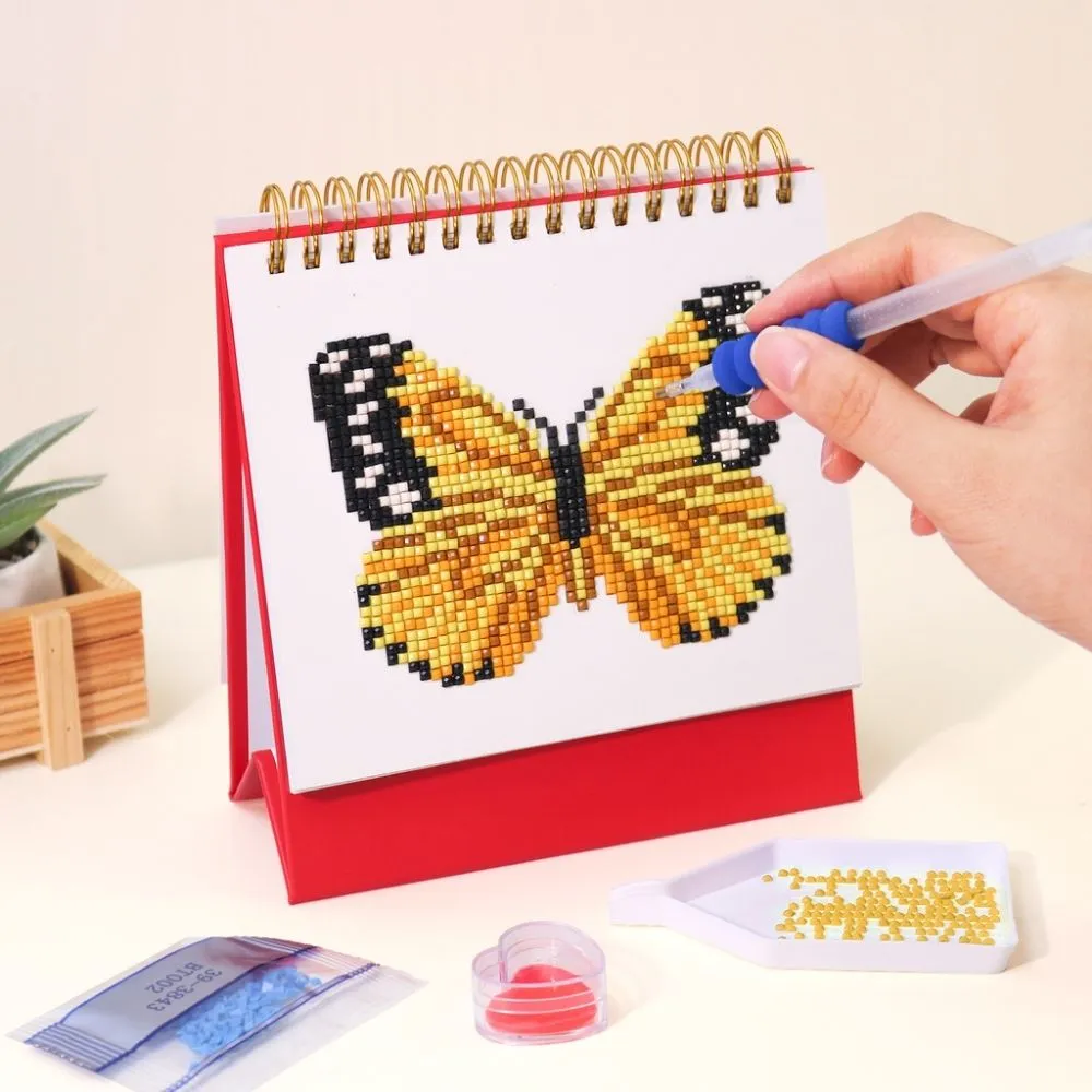 Figured'Art Vlinders diamond painting kalender 2026 bureaukalender