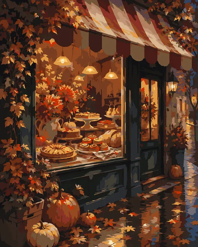 Figured'Art Banketbakkersraam in de Herfst schilderen op nummer