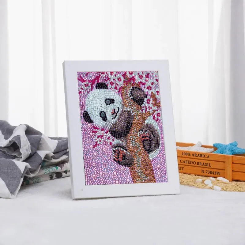 Figured'Art Panda Diamond Painting 15x20cm met lijst