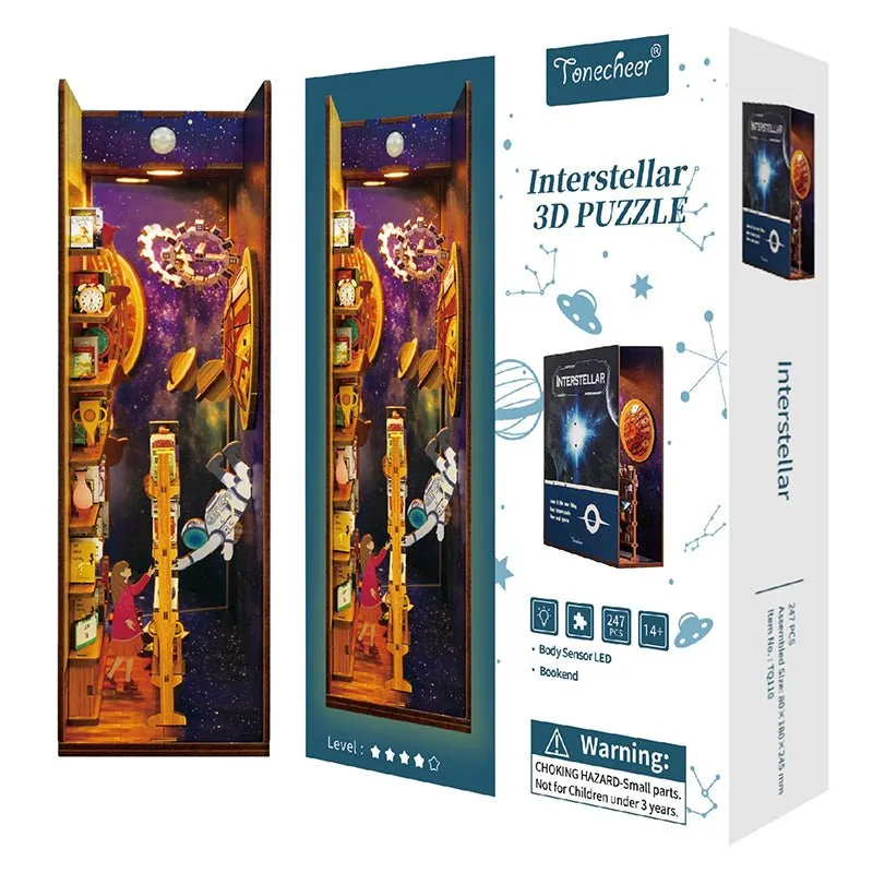 Figured'Art Book Nook Interstellair miniatuur diorama 24,5x18x8 cm led