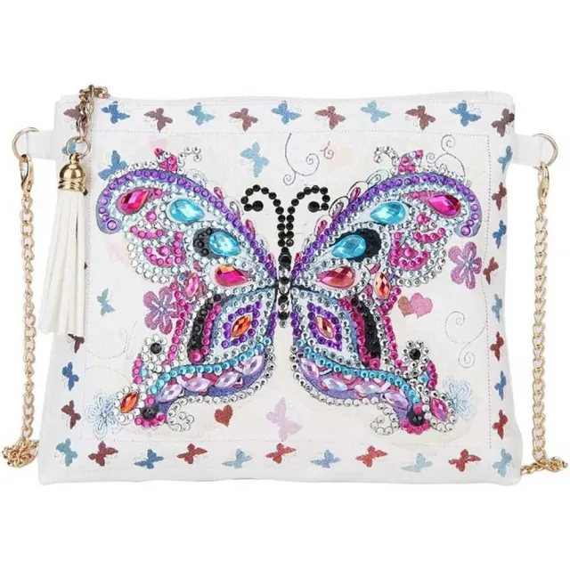 Figured'Art Vlinder polstasje diamond painting tasje PU leer