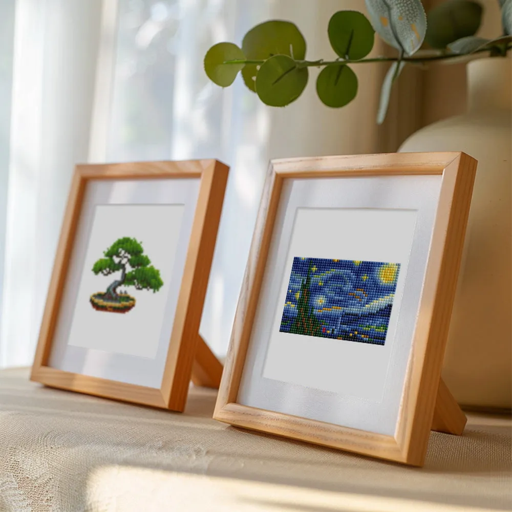 Figured'Art Mini Sterrennacht en Zon diamond painting 15x20cm 2 stuks