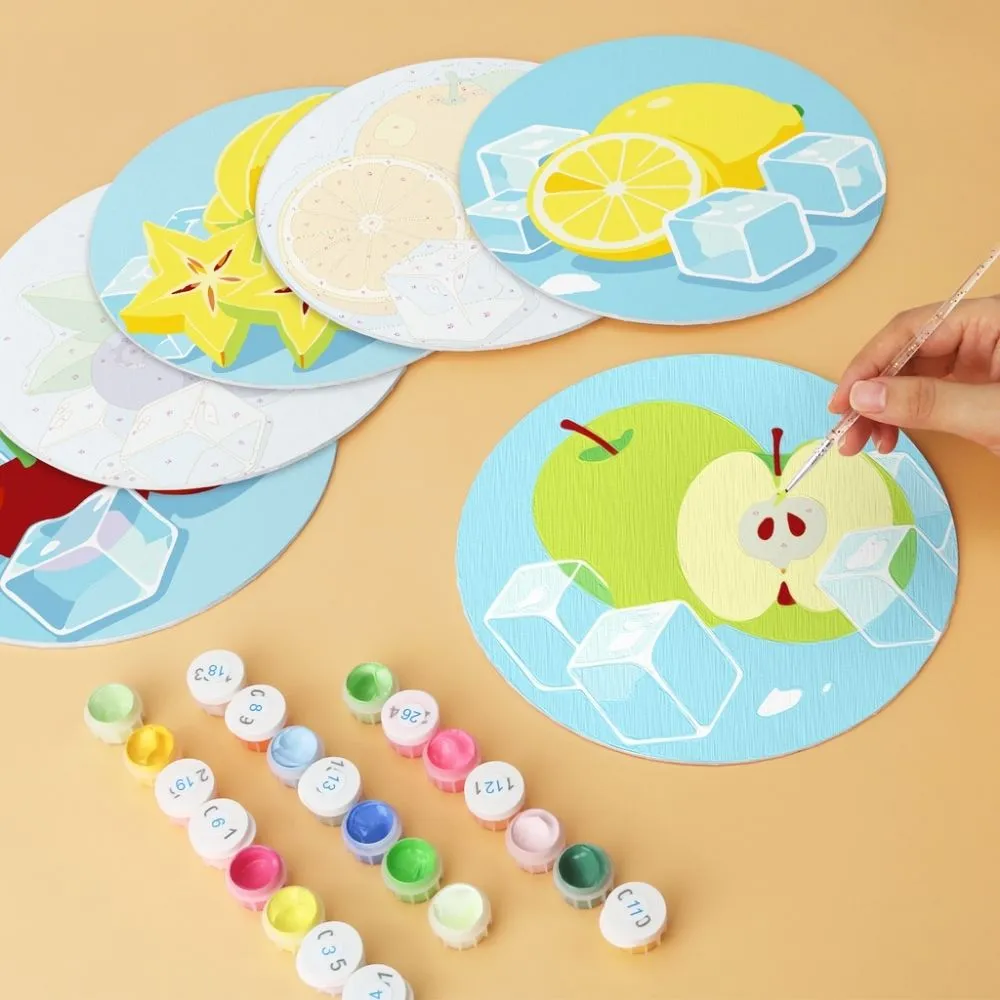 Figured'Art Mini Bevroren fruit schilderen op nummer 6 schijven Ø20cm