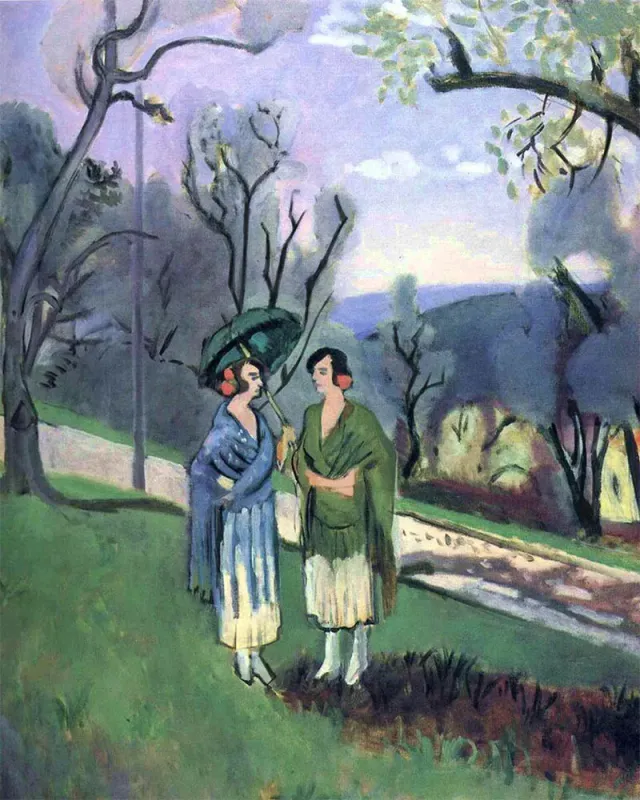 Figured'Art Matisse Gesprek olijfbomen diamond painting 40x50cm