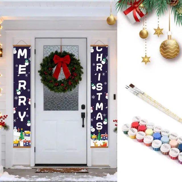 Figured'Art Winter Wonderland deur banners schilderen op nummer 20x120