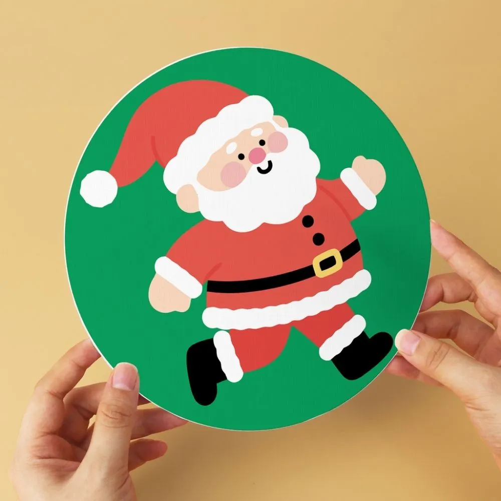Figured'Art Kerstman-momenten schilderen op nummer schijven Ø20cm 6st