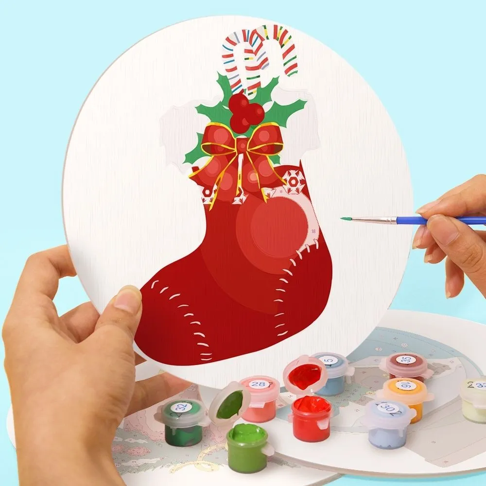 Figured'Art Klassiek Kerstplezier placemats schilderen 20cm 4 stuks