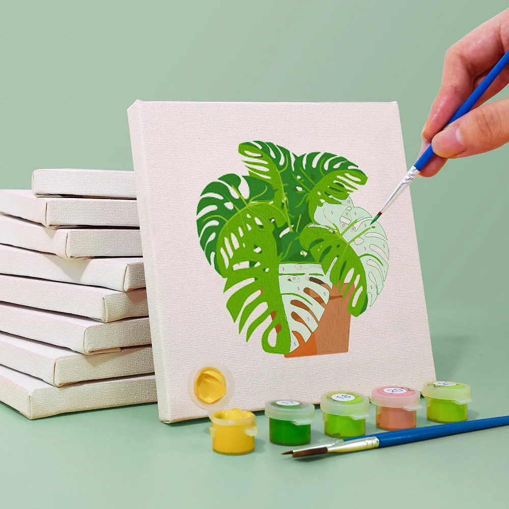 Figured'Art Mini Moderne Vegetale Kunst schilderen op nummer 9x 15x15cm