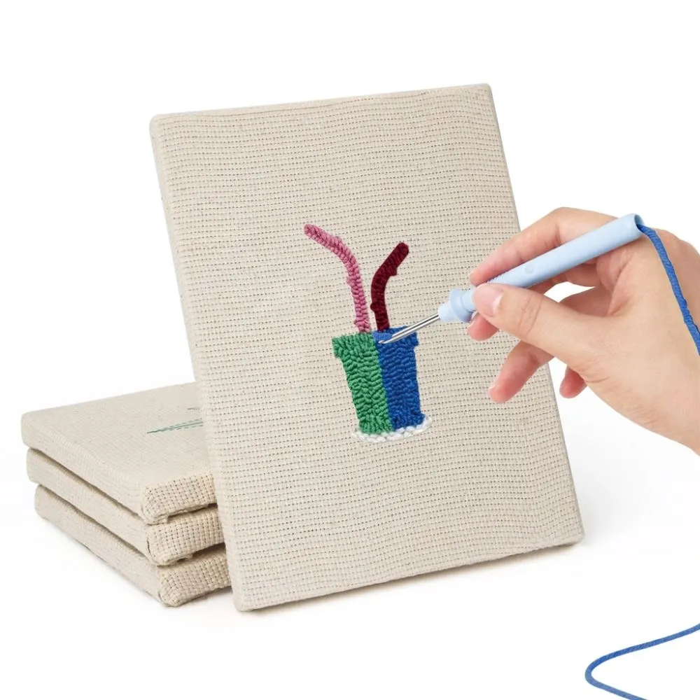 Figured'Art Kleine Vetplanten Potjes 2 punch needle set 4 stuks
