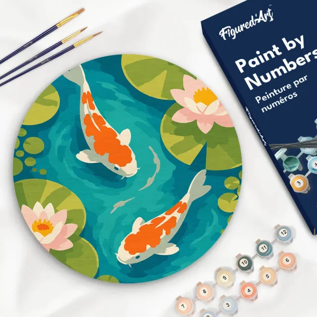 Figured'Art Koivijver schilderen op nummer houten schijf 30 cm