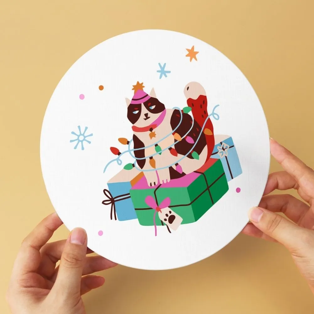 Figured'Art Kerstcharme schilderen op nummer Ø20cm 6 stuks winter