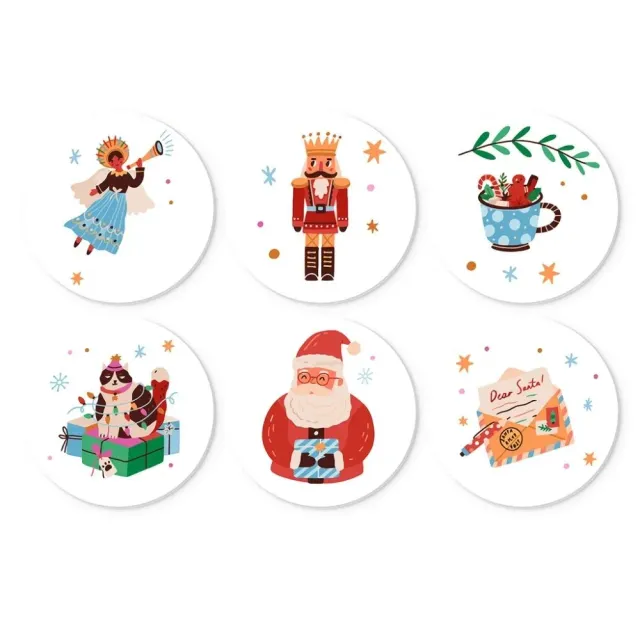 Figured'Art Kerstcharme schilderen op nummer Ø20cm 6 stuks winter