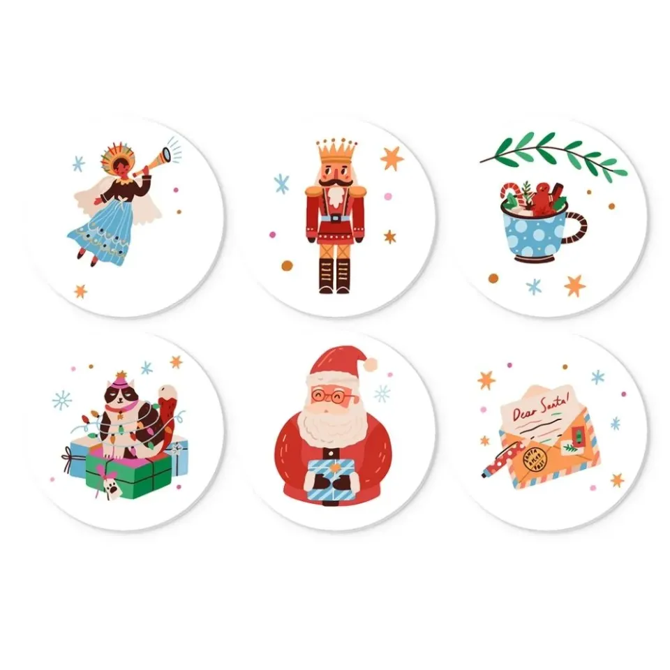 Figured'Art Kerstcharme schilderen op nummer Ø20cm 6 stuks winter